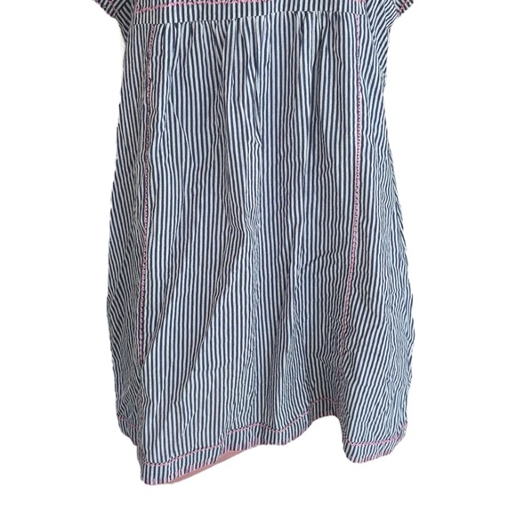 Sister Mary Blue Striped Pink Embroidered Tunic Mini Dress - M - Picture 3 of 10